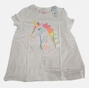 Set of 2 NWT Cat & Jack Tee with Colorful Unicorn Print Size L 10-12